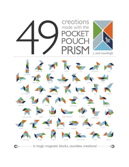 Juego de Bloques Magnéticos Tegu Nave Espacial 6 Piezas