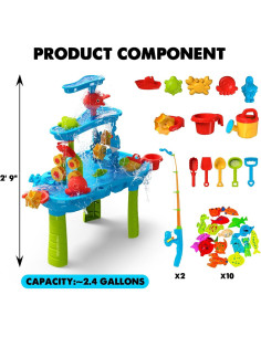 Mesa de Agua CozyBomB para Niños 3-5 Años, Juguete Sensorial 2