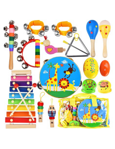 Juego de Instrumentos Musicales INLAIER 20 Piezas para Niños