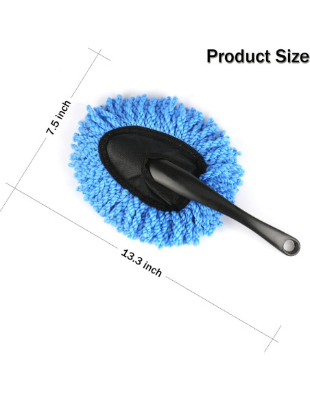 Amiss 2 Pack Mini Cepillos de Microfibra para Coche - Azul