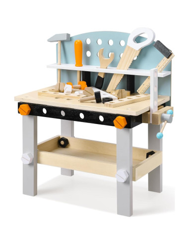 Kit de Taller Mecánico de Madera Navaris - Juguete para Niños 49x45 cm