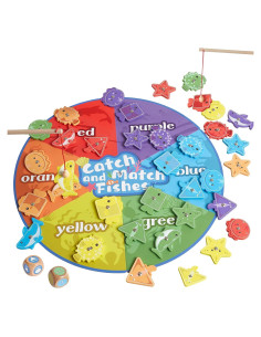 Juego de Pesca Montessori Gserin de Madera 36 Piezas 3+ Años