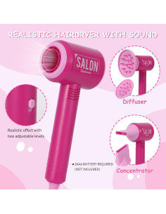 Juego de Salón de Belleza Tskucoo con Espejo y Accesorios 2