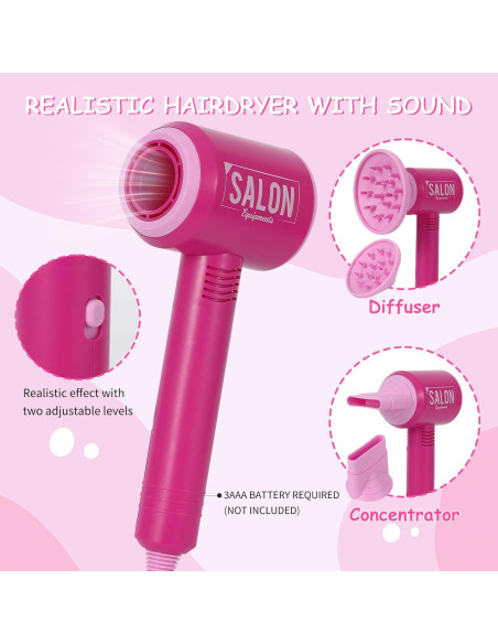 Juego de Salón de Belleza Tskucoo con Espejo y Accesorios