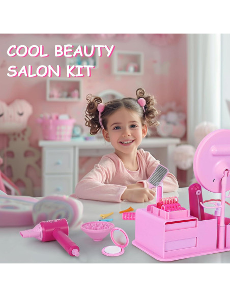Juego de Salón de Belleza Tskucoo con Espejo y Accesorios