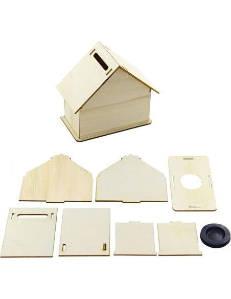 Alcancía de Madera DIY Alfyng 6 Pcs para Pintar y Decorar