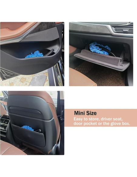 Amiss 2 Pack Mini Cepillos de Microfibra para Coche - Azul