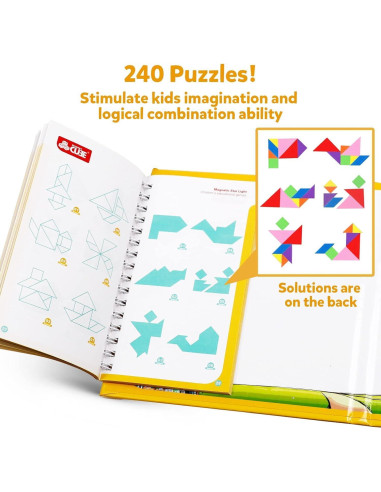 Rompecabezas Tangram Magnético de Viaje Kizh - 240 Patrones