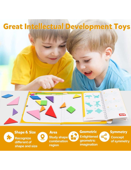 Rompecabezas Tangram Magnético de Viaje Kizh - 240 Patrones