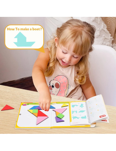 Rompecabezas Tangram Magnético de Viaje Kizh - 240 Patrones