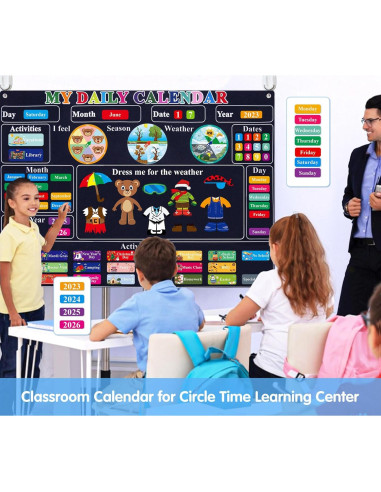 Calendario de Aula Craftstory 75x104 cm Azul Marino con 93 Actividades