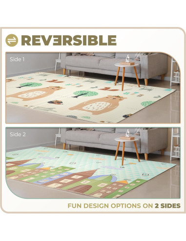 Alfombra de Juego Plegable Sorbus 1.78x2m Impermeable Amigos del Bosque