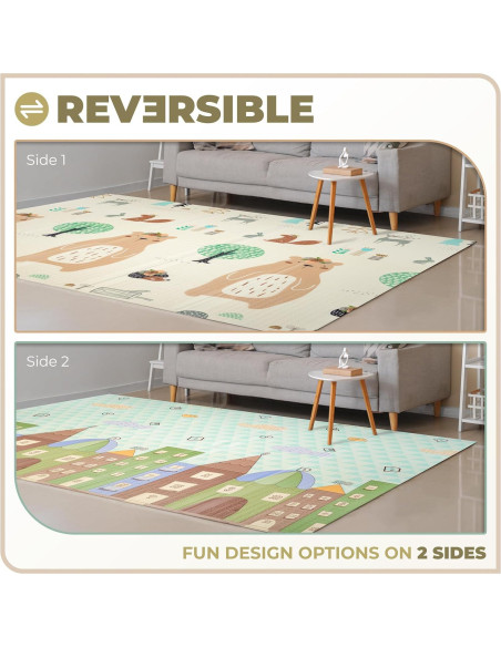 Alfombra de Juego Plegable Sorbus 1.78x2m Impermeable Amigos del Bosque