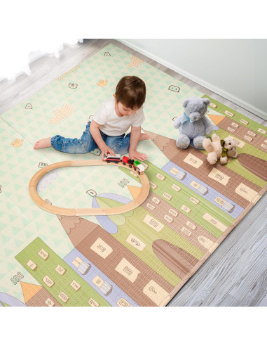 Alfombra de Juego Plegable Sorbus 1.78x2m Impermeable Amigos del Bosque