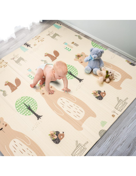 Alfombra de Juego Plegable Sorbus 1.78x2m Impermeable Amigos del Bosque