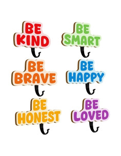 Ganchos de Madera Coloridos para Abrigos Niños MOSITU 6 Pcs