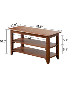 Banco de Almacenamiento XKZG de Madera 80 cm Marrón 2