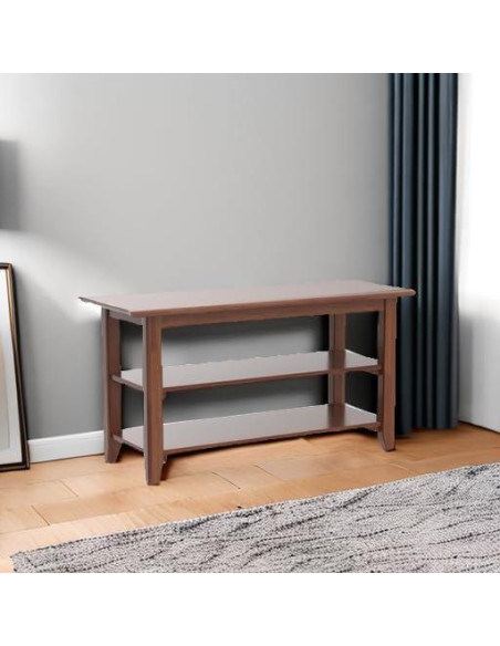 Banco de Almacenamiento XKZG de Madera 80 cm Marrón