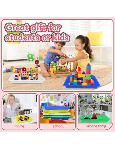 15 Bandejas de Arte Plástico WEOXPR Multicolor 27.4x21.1cm