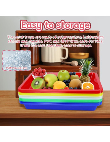 15 Bandejas de Arte Plástico WEOXPR Multicolor 27.4x21.1cm