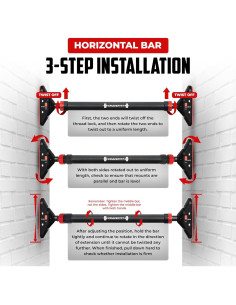 Barra de Dominadas Ajustable Cravefitt para Puerta 75.9-90.2 cm 2