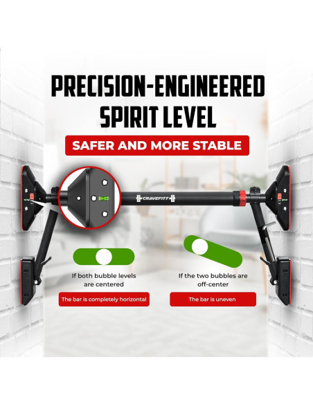 Barra de Dominadas Ajustable Cravefitt para Puerta 75.9-90.2 cm