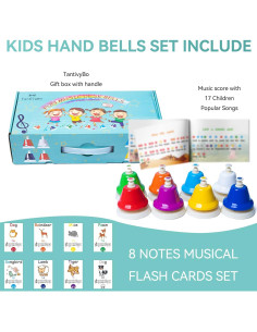 Campanas de Escritorio TantivyBo con 8 Notas Musicales y 17 Canciones 2