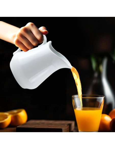 Jarra de Crema HIC Kitchen 480ml Porcelana Fina Blanca