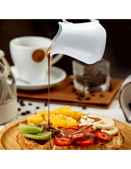 Jarra de Crema HIC Kitchen 480ml Porcelana Fina Blanca