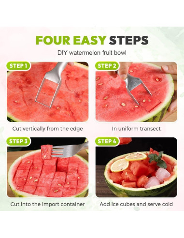 Cortador de Frutas 2-en-1 Moonboat Acero Inoxidable 26cm