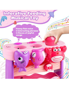 Juguete Musical Interactivo V-Opitos Rosa para Bebés 6-12 Meses 2