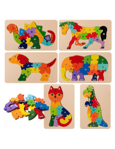 6 Rompecabezas de Madera Montessori Constellation X 1.4 kg