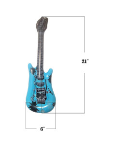 Guitarras Mini Inflables Zugar Land - Pack de 2 Rosa y Azul 2