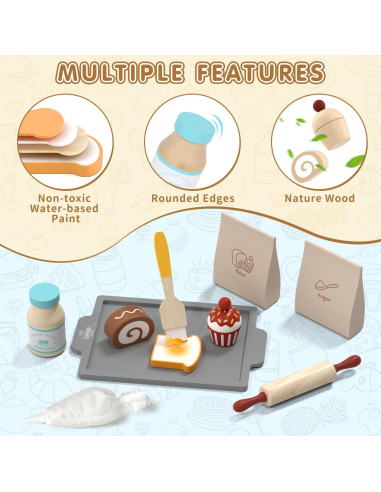 Conjunto de Comida de Juguete Lehoo Castle 23 Piezas