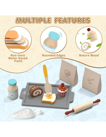 Conjunto de Comida de Juguete Lehoo Castle 23 Piezas