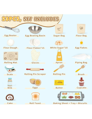 Conjunto de Comida de Juguete Lehoo Castle 23 Piezas