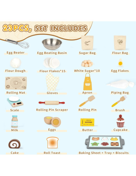 Conjunto de Comida de Juguete Lehoo Castle 23 Piezas