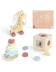 Juguetes Montessori de Madera Freniland 3-en-1 para Bebés