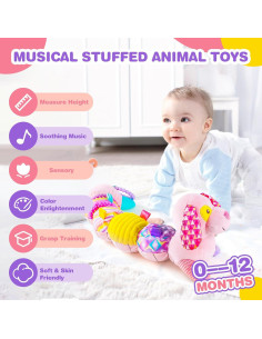 Juguete Musical para Bebés Koty - Perrito Rosa Sensorial 0-12 Meses 2