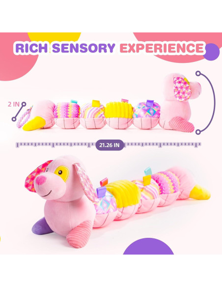 Juguete Musical para Bebés Koty - Perrito Rosa Sensorial 0-12 Meses