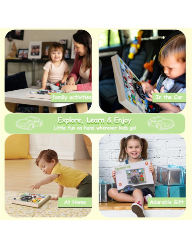 Tablero Ocupado Montessori de Madera para Niños 1-3 Años