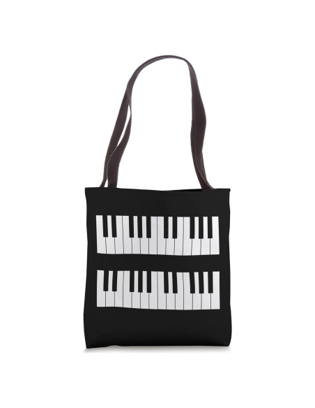 Bolsa Tote Divertida Lecciones Teclado Piano 40.6 cm Bolsa Tote Divertida Lecciones Teclado Piano 40.6 cm