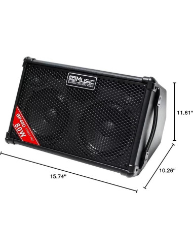 Amplificador de guitarra acústica Coolmusic BP40D 80W Bluetooth