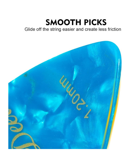 BigDeer 16 Púas de Guitarra de Celuloide Multicolor