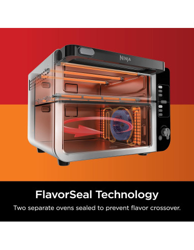 Horno Doble Ninja DCT401 12-en-1 Acero Inoxidable 2.72 kg