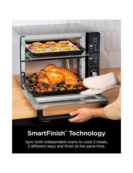 Horno Doble Ninja DCT401 12-en-1 Acero Inoxidable 2.72 kg