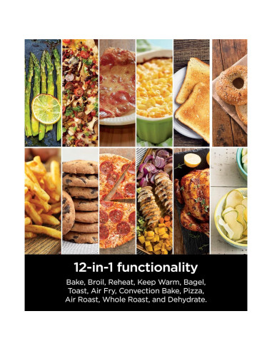 Horno Doble Ninja DCT401 12-en-1 Acero Inoxidable 2.72 kg