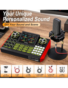 Paquete de Mezclador de Audio G9-PKPRO con Micrófono 3.5mm 2