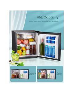 Mini Nevera FOHERE 46L con Congelador y Control de Temperatura 2