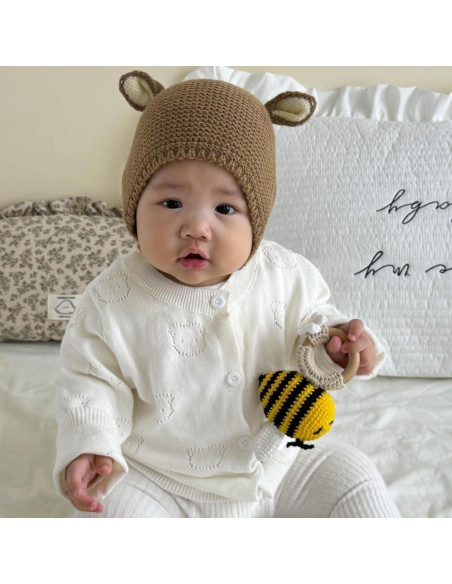 Sonajero de Ganchillo DICHA Abeja - Juguete Sensorial Bebés